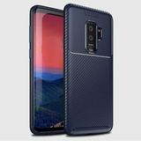 Adige Samsung Galaxy S9 Plus Kılıf Negro Karbon Desen Silikon - Lacivert