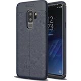 Adige Samsung Galaxy S9 Plus Kılıf Niss Deri Görünümlü Silikon - Lacivert