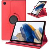 Adige Samsung Galaxy Tab A11 X130 Kılıf Dönerli Standlı + Ekran Koruyucu - Kırmızı