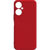 Adige Tecno Camon 19 Pro Kılıf Biye Silikon + Ekran Koruyucu - Kırmızı