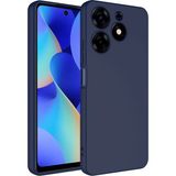 Adige Tecno Spark 10 Pro Kılıf Lansman Içi Kadife Silikon + Ekran Koruycu - Lacivert