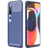 Adige Xiaomi Mi 10 Kılıf Negro Karbon Desen Silikon - Lacivert