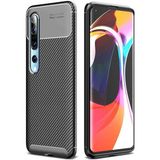 Adige Xiaomi Mi 10 Kılıf Negro Karbon Desen Silikon - Siyah