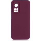 Adige Xiaomi Mi 10T Pro Kılıf Lansman Içi Kadife Silikon - Mürdüm