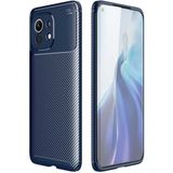 Adige Xiaomi Mi 11 Kılıf Negro Karbon Desen Silikon - Lacivert