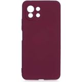 Adige Xiaomi Mi 11 Lite Kılıf Lansman Içi Kadife Silikon - Mürdüm