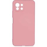 Adige Xiaomi Mi 11 Lite Kılıf Lansman Içi Kadife Silikon - Pembe