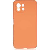 Adige Xiaomi Mi 11 Lite Kılıf Lansman Içi Kadife Silikon - Turuncu