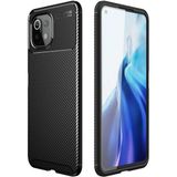 Adige Xiaomi Mi 11 Lite Kılıf Negro Karbon Desen Silikon - Siyah