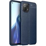 Adige Xiaomi Mi 11 Lite Kılıf Niss Deri Görünümlü Silikon - Lacivert