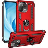 Adige Xiaomi Mi 11 Lite Kırmızı Vega Yüzüklü Standlı Darbe Korumalı Kılıf