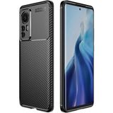 Adige Xiaomi Mi 12 Pro Kılıf Negro Karbon Desen Silikon - Siyah