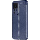 Adige Xiaomi Mi 12T Pro Kılıf Niss Deri Görünümlü Silikon - Lacivert