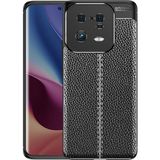 Adige Xiaomi Mi 13 Pro Kılıf Niss Deri Görünümlü Silikon - Siyah