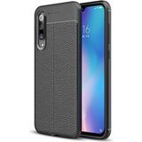 Adige Xiaomi Mi 9 Kılıf Niss Deri Görünümlü Silikon - Siyah