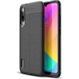 Adige Xiaomi Mi 9 Lite Kılıf Niss Deri Görünümlü Silikon - Siyah