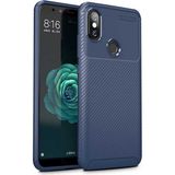 Adige Xiaomi Mi A2 Kılıf Negro Karbon Desen Silikon - Lacivert