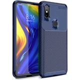 Adige Xiaomi Mi Mix 3 Kılıf Negro Karbon Desen Silikon - Lacivert
