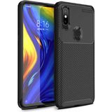 Adige Xiaomi Mi Mix 3 Kılıf Negro Karbon Desen Silikon - Siyah