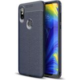 Adige Xiaomi Mi Mix 3 Kılıf Niss Deri Görünümlü Silikon - Lacivert
