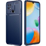 Adige Xiaomi Poco C40 Kılıf Negro Karbon Desen Silikon - Lacivert