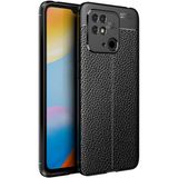 Adige Xiaomi Poco C40 Kılıf Niss Deri Görünümlü Silikon - Siyah