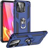 Adige Xiaomi Poco C40 Lacivert Vega Yüzüklü Standlı Darbe Korumalı Kılıf
