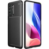 Adige Xiaomi Poco F3 Kılıf Negro Karbon Desen Silikon - Siyah