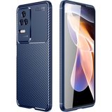 Adige Xiaomi Poco F4 Kılıf Negro Karbon Desen Silikon - Lacivert