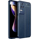 Adige Xiaomi Poco F4 Kılıf Niss Deri Görünümlü Silikon - Lacivert