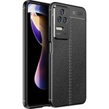 Adige Xiaomi Poco F4 Kılıf Niss Deri Görünümlü Silikon - Siyah