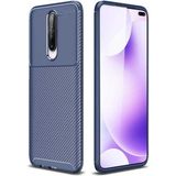 Adige Xiaomi Poco X2 Kılıf Negro Karbon Desen Silikon - Lacivert