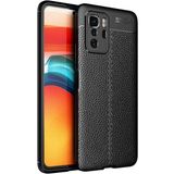 Adige Xiaomi Poco X3 Gt Kılıf Niss Deri Görünümlü Silikon - Siyah