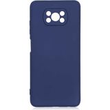 Adige Xiaomi Poco X3 Kılıf Lansman Içi Kadife Silikon - Lacivert