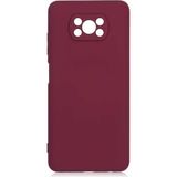 Adige Xiaomi Poco X3 Pro Kılıf Lansman Içi Kadife Silikon - Mürdüm
