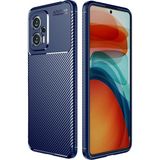 Adige Xiaomi Poco X4 Gt Kılıf Negro Karbon Desen Silikon - Lacivert
