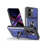 Adige Xiaomi Poco X7 Pro Uyumlu Kılıf Yüzüklü Sürgülü Kamera Korumalı Pars Lacivert