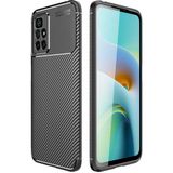 Adige Xiaomi Redmi 10 Kılıf Negro Karbon Desen Silikon - Siyah