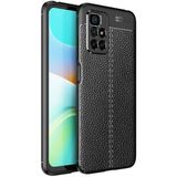 Adige Xiaomi Redmi 10 Kılıf Niss Deri Görünümlü Silikon - Siyah