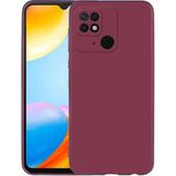 Adige Xiaomi Redmi 10C Kılıf Premier Silikon + Ekran Koruyucu - Mürdüm
