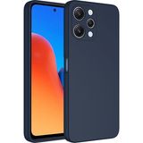 Adige Xiaomi Redmi 12 Kılıf Lansman Içi Kadife Silikon - Lacivert