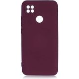 Adige Xiaomi Redmi 9c Kılıf Lansman Içi Kadife Silikon - Mürdüm
