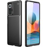 Adige Xiaomi Redmi Note 10 Pro Kılıf Negro Karbon Desen Silikon - Siyah