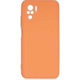 Adige Xiaomi Redmi Note 10S Kılıf Lansman Içi Kadife Silikon - Turuncu