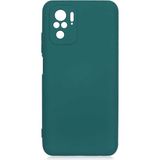 Adige Xiaomi Redmi Note 10S Kılıf Lansman Içi Kadife Silikon - Yeşil