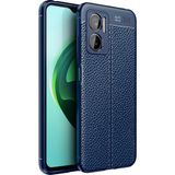 Adige Xiaomi Redmi Note 11E Kılıf Niss Deri Görünümlü Silikon - Lacivert