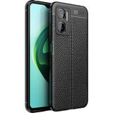 Adige Xiaomi Redmi Note 11E Kılıf Niss Deri Görünümlü Silikon - Siyah