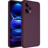 Adige Xiaomi Redmi Note 12 5g Kılıf Lansman Içi Kadife Silikon - Mürdüm