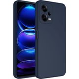 Adige Xiaomi Redmi Note 12 Pro 5g Kılıf Lansman Içi Kadife Silikon - Lacivert