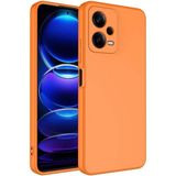 Adige Xiaomi Redmi Note 12 Pro 5g Kılıf Lansman Içi Kadife Silikon - Turuncu